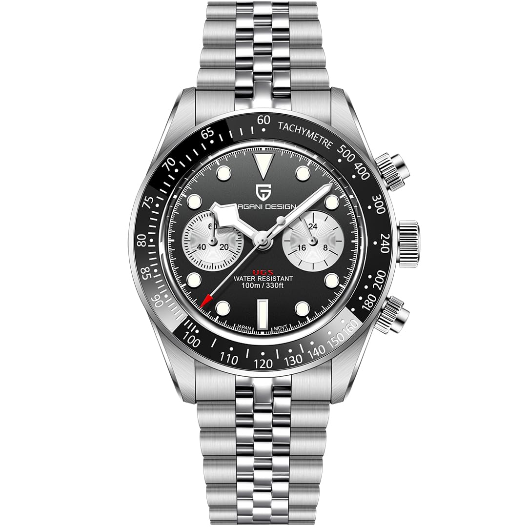 LACZ DENTON Pagani Design Panda Dial Men's Chronograph Watches
